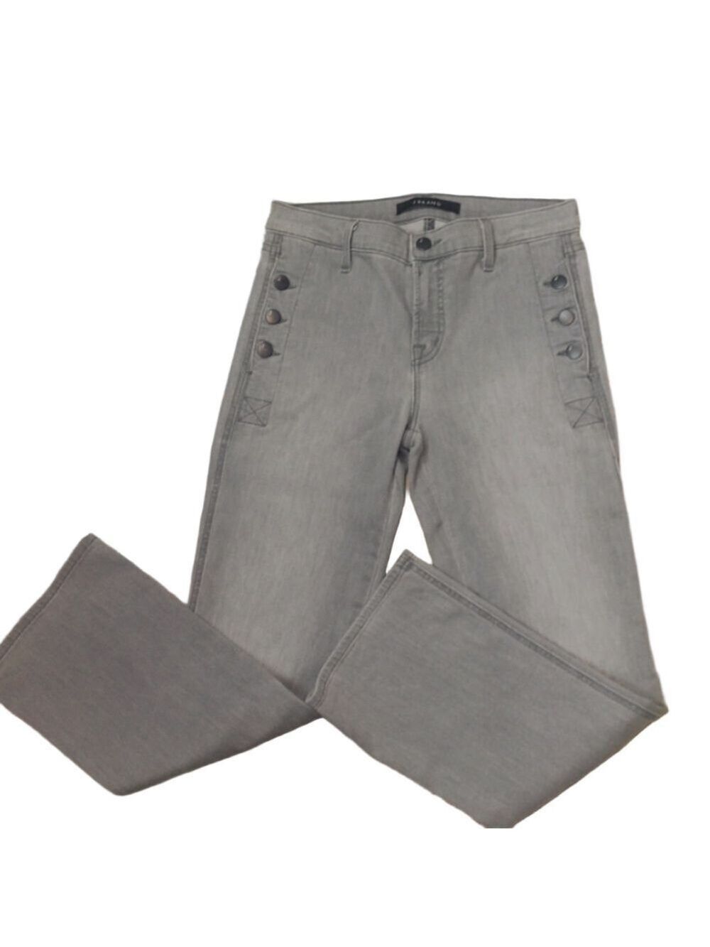J BRAND Zion 3 Button Capri Gray Jeans Size 26